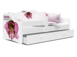 miniaturka Łóżko dziecięce Rima 160 z nadrukiem i wysuwaną szufladą