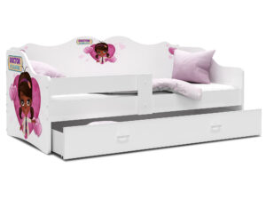 miniaturka Łóżko dziecięce Rima 160 z nadrukiem i wysuwaną szufladą