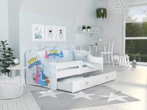 miniaturka Łóżko dziecięce Rima 160 z nadrukiem i wysuwaną szufladą