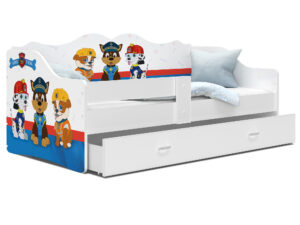 miniaturka Łóżko dziecięce Rima 160 z nadrukiem i wysuwaną szufladą