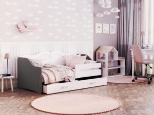 miniaturka Łóżko dziecięce Emi 1608 z szufladą i materacem