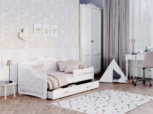 miniaturka Łóżko dziecięce Emi T 1608 K z barierką ochronną