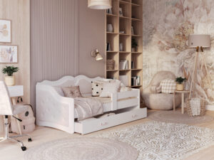miniaturka Łóżko dziecięce Emi T 1608 K z barierką ochronną