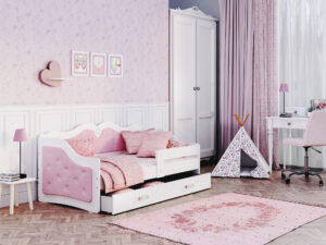 miniaturka Łóżko dziecięce Emi T 1608 K z barierką ochronną