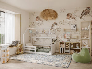 miniaturka Łóżko domek dziecięce Simba 1608 białe z barierką