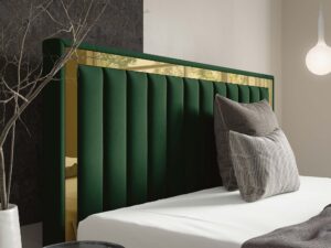 miniaturka Łóżko kubełkowe pikowane zagłowie Cliv