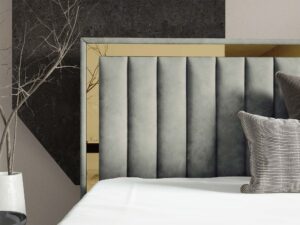 miniaturka Łóżko kubełkowe pikowane zagłowie Cliv