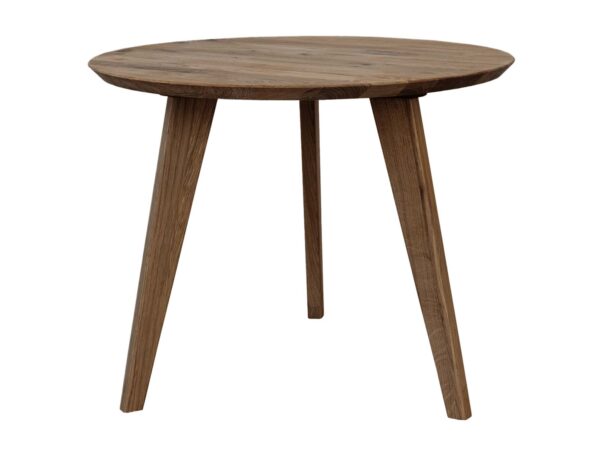 Stolik kawowy dębowy okrągły 50 cm jasny dąb