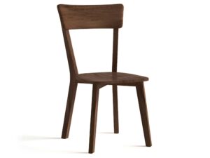 Minimalistyczne Dębowe Krzesło MAX Tabacco