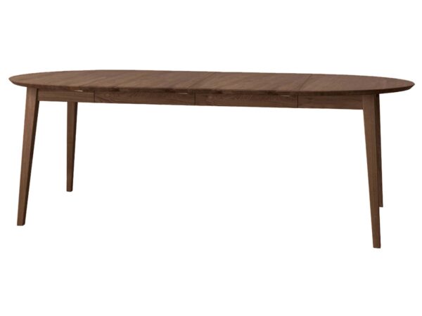 Rozkładany stół owalny dębowy tabacco 90-190 cm