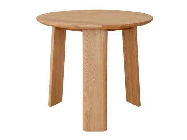 Stolik kawowy okrągły dębowy naturalny 51 cm