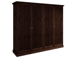Klasyczna drewniana szafa 4-drzwiowa Kalari