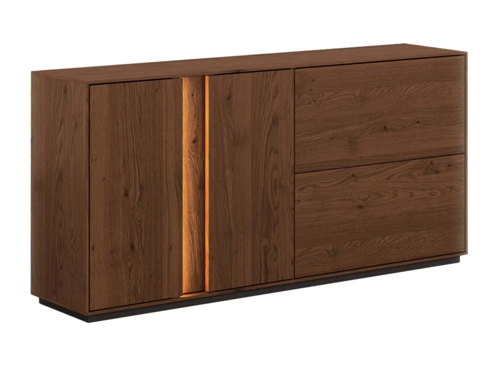 Drewniana komoda loftowa 4-drzwiowa Essentia