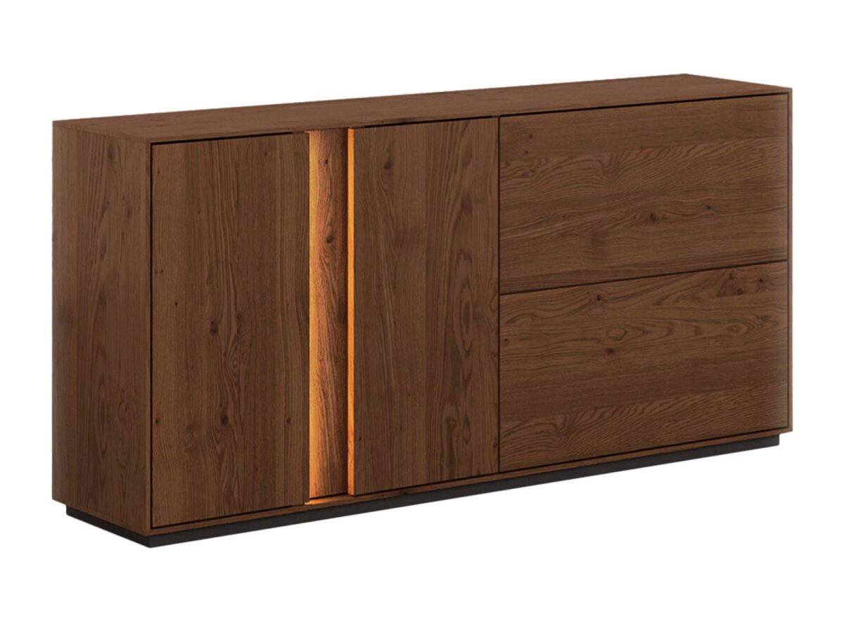 Drewniana komoda loftowa 4-drzwiowa Essentia