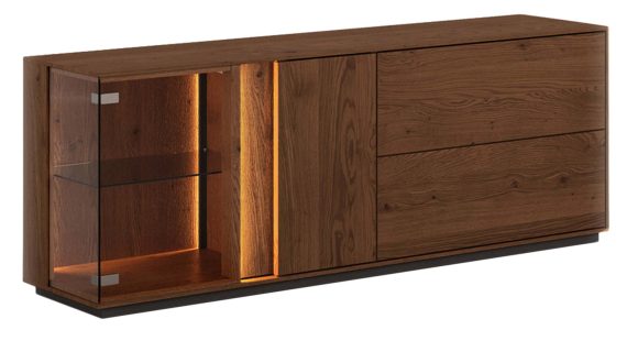 Szafka RTV elegancka drewniana 4-drzwiowa Essentia