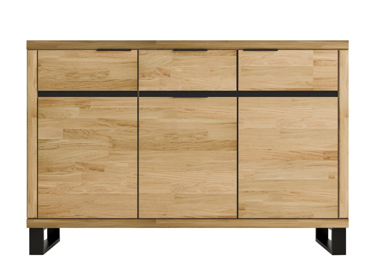 Komoda dębowa na metalowych nóżkach Nexor 32