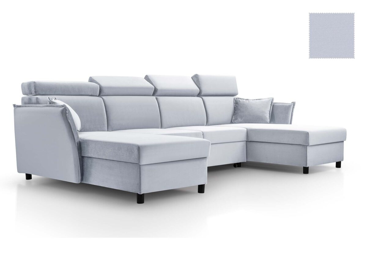 Narożnik Nowoczesny Rozkładany Z Pojemnikiem Tuli U