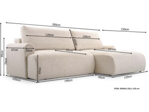 miniaturka Kanapa Nowoczesna Z Pojemnikiem Rozkładana Nubia
