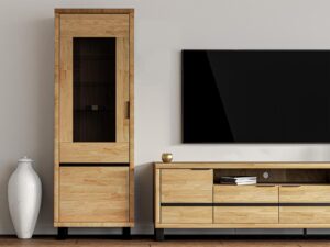 miniaturka Komoda dębowa na metalowych nóżkach Nexor 32