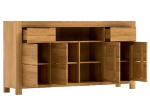 miniaturka Komoda dębowa naturalne drewno Lunaro 15