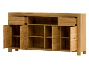 miniaturka Komoda dębowa naturalne drewno Lunaro 15