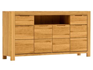 miniaturka Komoda dębowa naturalne drewno Lunaro 15