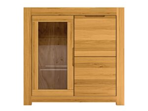 Komoda dębowa przeszklona elegancka Lunaro 30