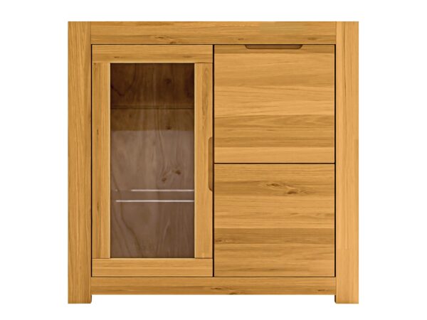 Komoda z kolekcji Napoli z przeszkleniem i praktyczną szufladą