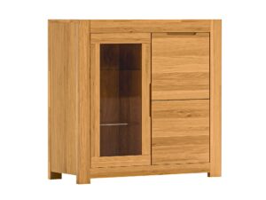 miniaturka Komoda dębowa przeszklona elegancka Lunaro 30