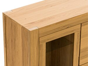 miniaturka Komoda dębowa przeszklona elegancka Lunaro 30