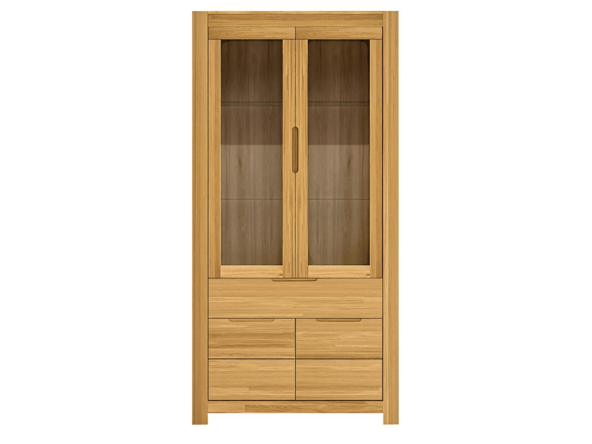 Witryna drewniana przeszklona elegancka Lunaro 70