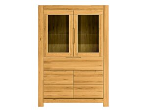 Witryna dębowa wysoka nowoczesna Lunaro 80