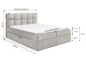 miniaturka Łóżko designerskie pojemnik sprężynowy Flow