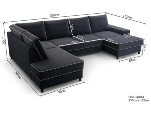 miniaturka Kanapa Nowoczesna Rozkładana Z Pojemnikiem Starko