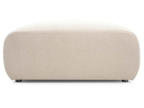 Tapicerowana pufa modułowa beżowa z tkaniny boucle
