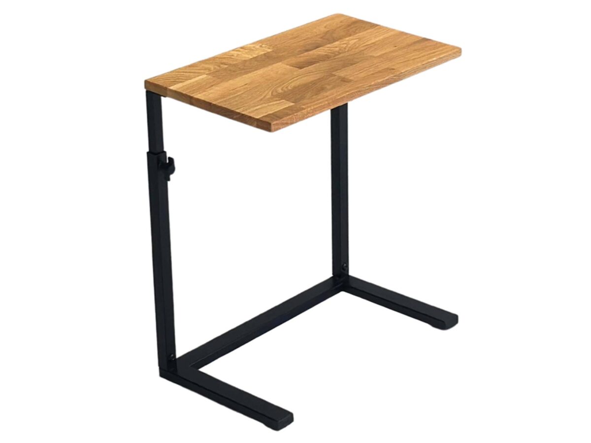 Stolik pomocniczy regulowany drewniano-metalowy Metron