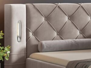 miniaturka Łóżko regulowane elektrycznie pikowane Skin