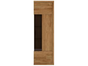 Witryna dębowa wysoka przyciemniane szkło Avero 91