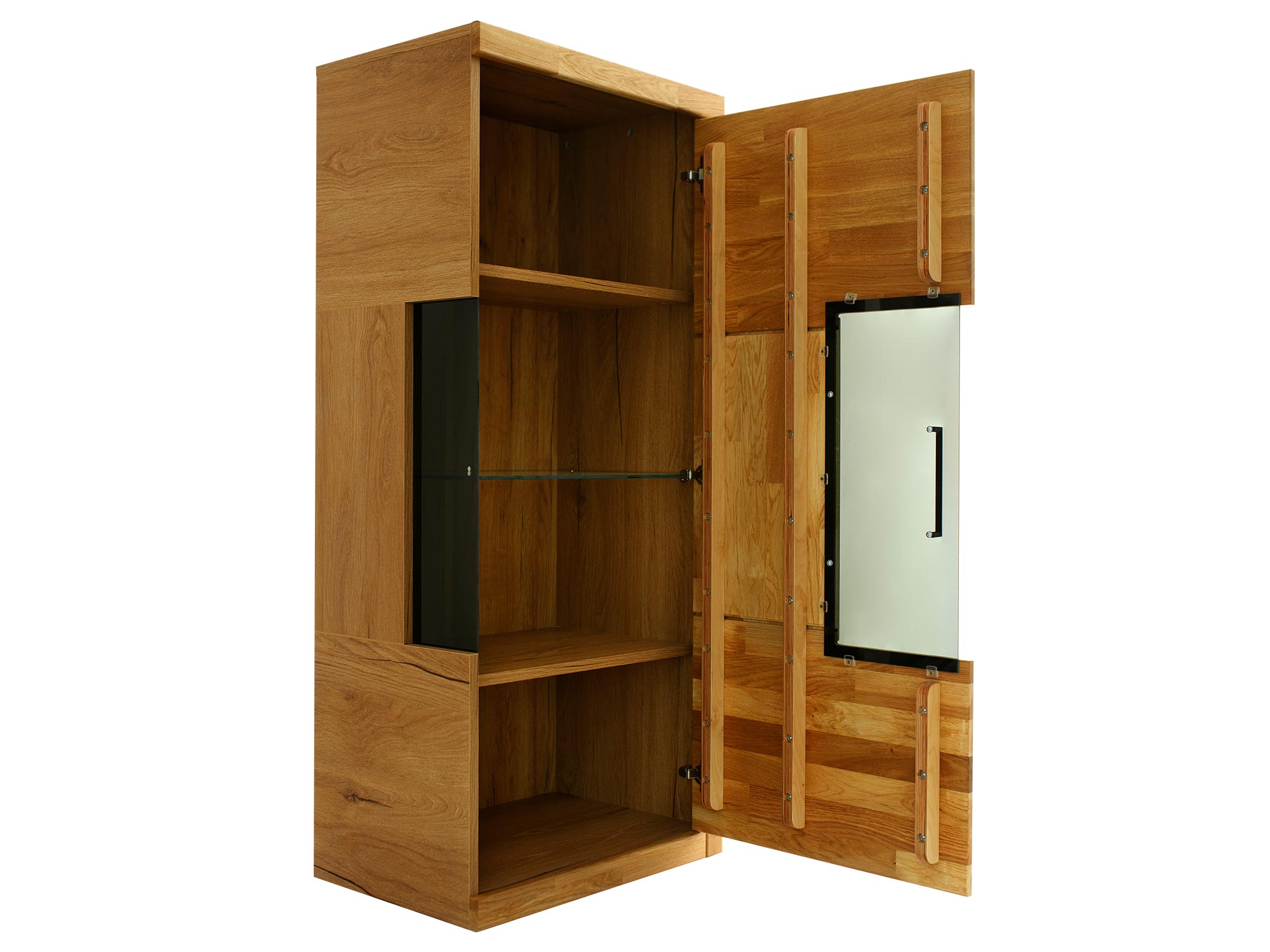 Czekoladowe łóżko z tapicerowanym zagłówkiem i białą narzutą