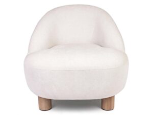 Fotel ergonomiczny tapicerowany nogi z drewna Mixa