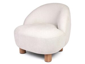 miniaturka Fotel ergonomiczny tapicerowany nogi z drewna Mixa