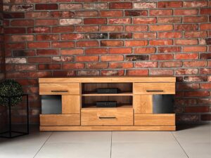 miniaturka Szafka RTV dębowa wąska Avero 43