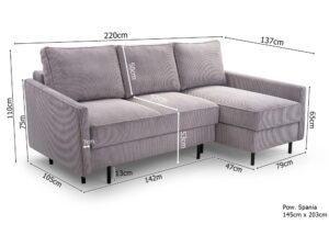 miniaturka Kanapa Loftowa Z Pojemnikiem Rozkładana Zenda