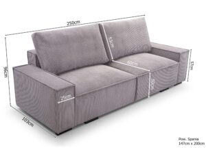 miniaturka Kanapa Nowoczesna Rozkładana Z Pojemnikiem Looshi