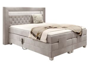 Łóżko LED pikowane nowoczesne Paco