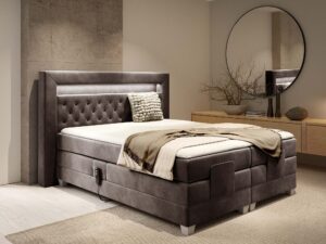 miniaturka Łóżko LED pikowane nowoczesne Paco