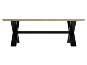 miniaturka Stół dębowo-metalowy z krzyżakiem Metron