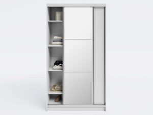 miniaturka Szafa przesuwna Kerem z lustrem i półkami