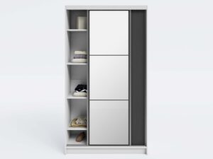 miniaturka Szafa przesuwna Kerem z lustrem i półkami