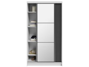 miniaturka Szafa przesuwna Kerem z lustrem i półkami